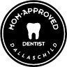 Mom  Approved dentist badge